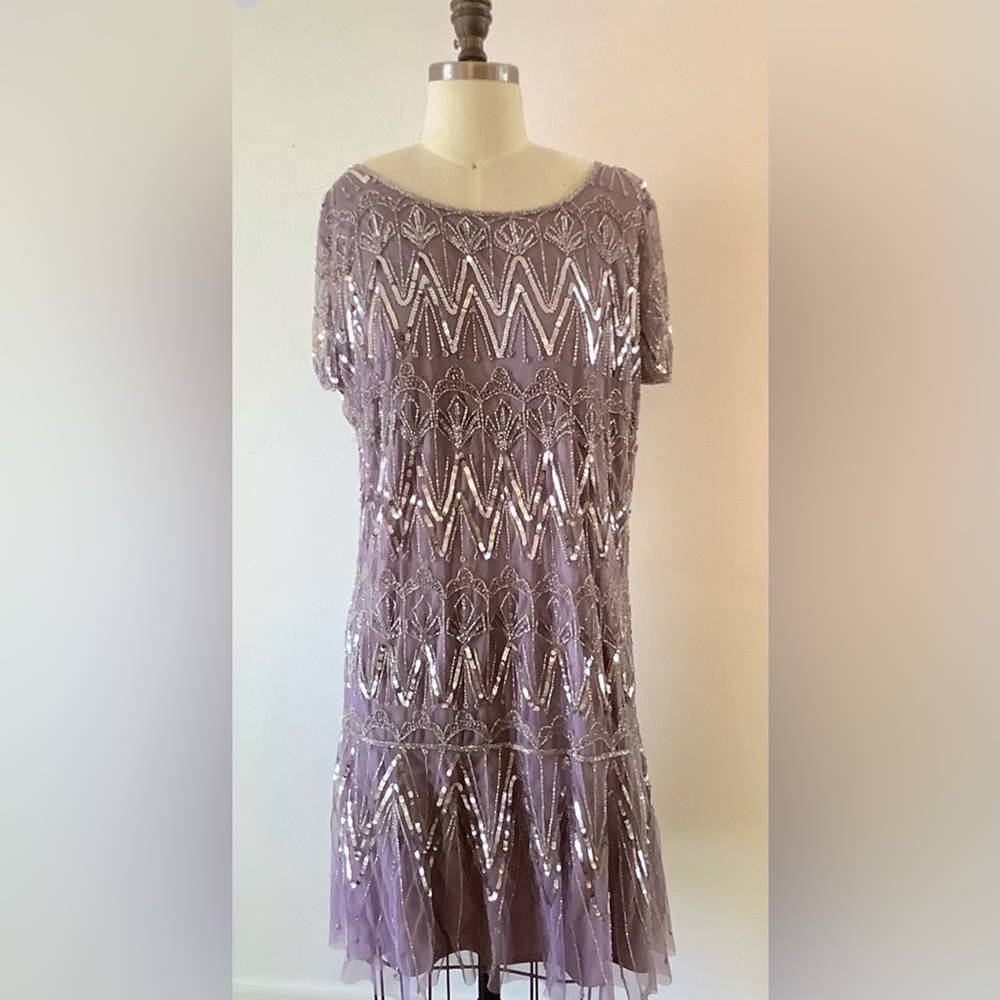 NWT Pisarro Nights Lavender Cocktail Dress Sz 16